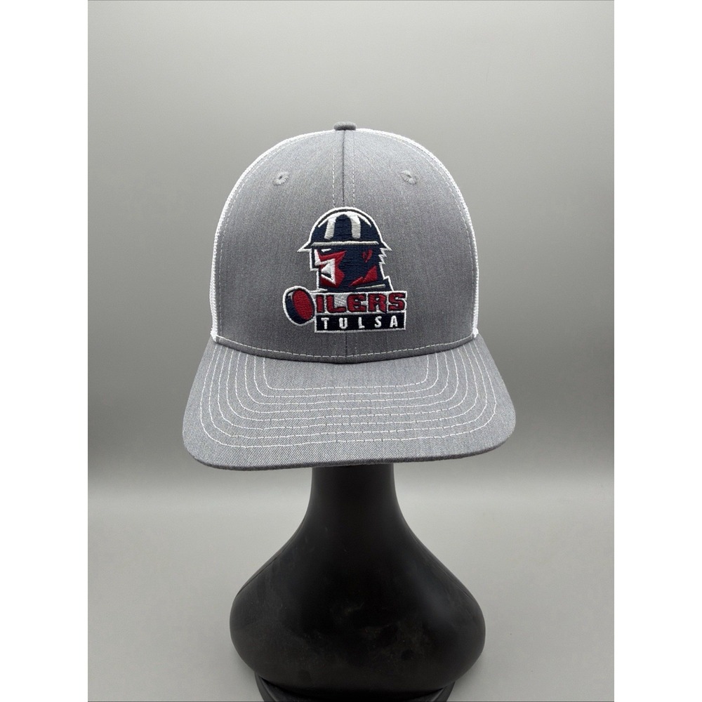 ECHL Tulsa Oilers Hockey Hat Gray White Adjustable NWT